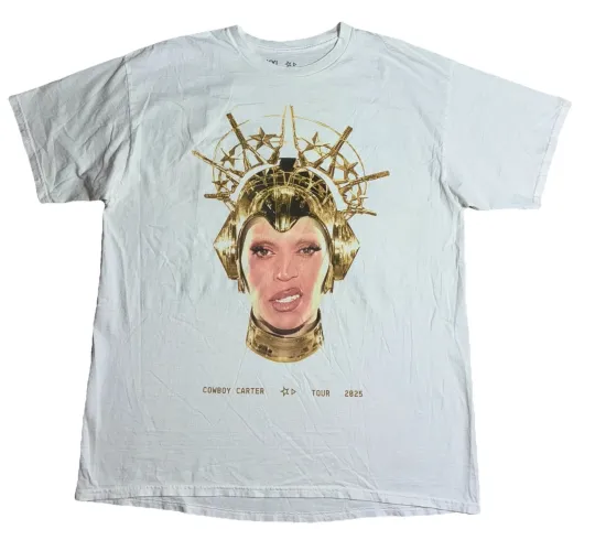 Discover Beyonce II Hands to Heaven T-Shirt XXL White Cowboy Carter Tour 2025 Merch
