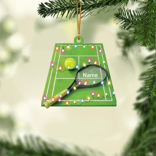 Personalized Tennis Court Christmas Ornament, Gifts For Christmas, Xmas Decor, Sport Lover Gift