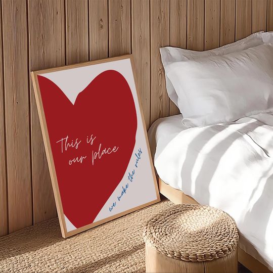 Discover This Is Our Place We Make The Rules Taylor Poster Quote Lyric Print Subtle Office Decor Home Room Wall Art  Bedroom Red Digital Printable