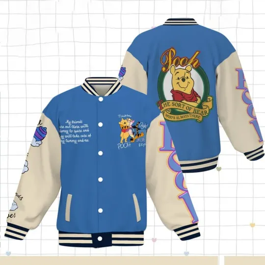 Discover Cute Pooh The Sort Of Bear Who's Always There Winnie The Pooh Baseball Jacket