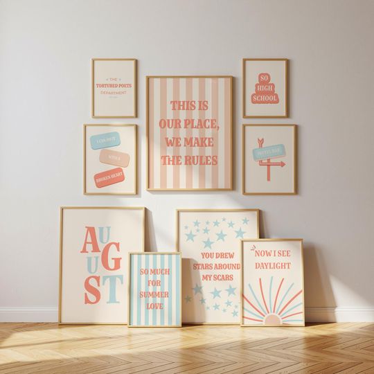 Discover Taylorr Print  | Music Art | Printable | Room Decor | Home Decor | Girly Print | Coquette Wallart