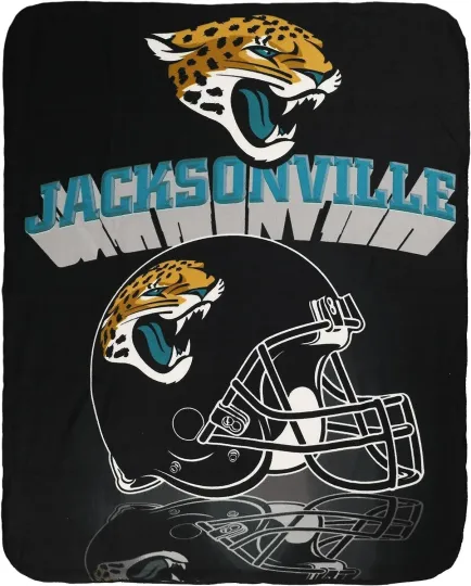 Jacksonville Football Jaguars Fleece Throw Blanket