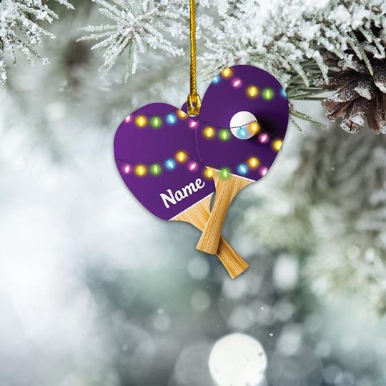 Personalized Table Tennis Ornament, Table Tennis Christmas Ornament, Ping Pong Christmas Ornament, Table Tennis Players Gift