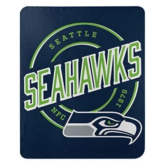 Seattle Football Seahawks "Campaign" Fleece Throw Blanket