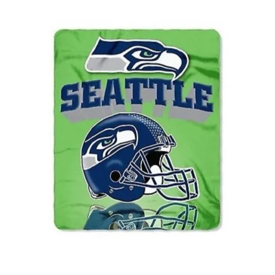 Seattle Football Seahawks Fleece Throw Blanket