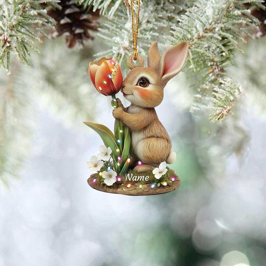 Discover Bunny Christmas Ornament, Rabbit Hanging Ornament Xmas Holiday Gift, Christmas & Holiday Decor