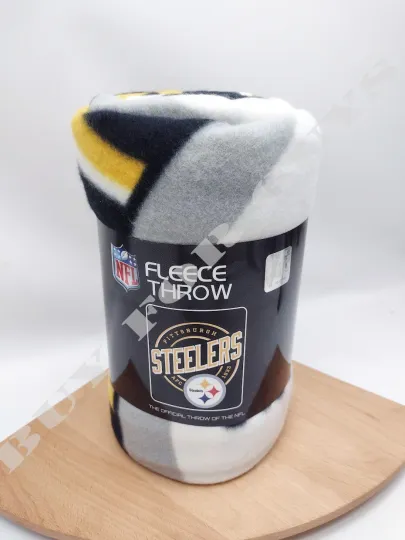 Discover Pittsburgh Football Steeler Fleece Throw Blanket
