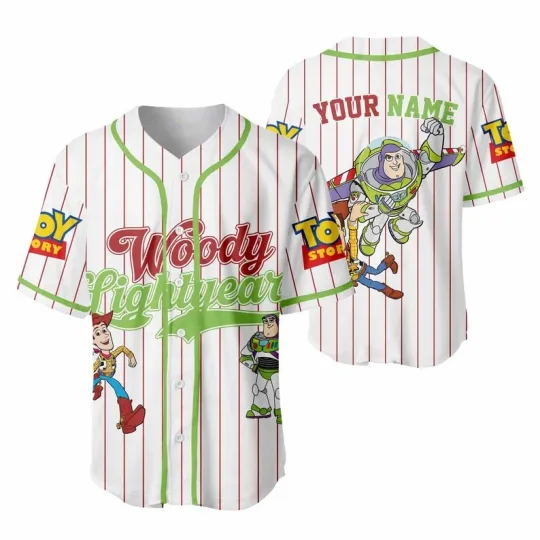 Discover Personalized Half Woody Half Buzz Lightyear Toy Story Fans Baseball Jersey Shirt