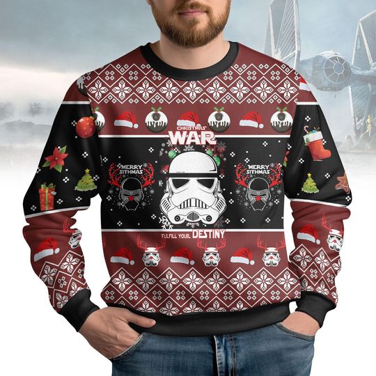 Christmas Stormtrooper Ugly Sweater, Star Wars Xmas T-Shirt, Darth Vader Xmas Sweatshirt, Disneyworld Shirt, Xmas Shirt For Men Women