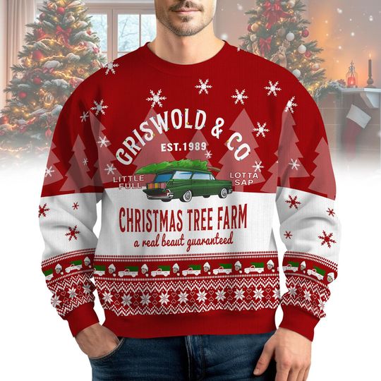 Discover Griswold Co Ugly Christmas Sweater, Christmas Tree Farm Sweatshirt, Xmas Movie Shirt, Christmas Vacation Family Shirt, Winter Shirt