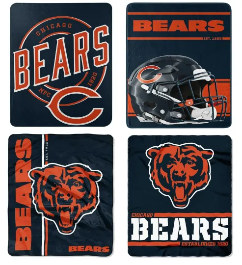 Discover Chicago Football Bears Blanket Fleece Blanket