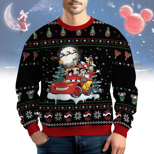 Discover Disney Christmas Ugly Sweater, Mickey And Friends Santa Sweatshirt, Disney Xmas Party Shirt, Disney Family Matching Sweater