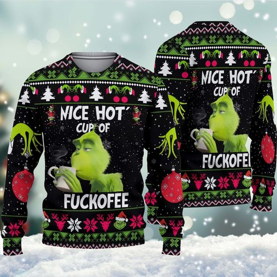 Discover Funny The Character Ugly Christmas Sweater, Funny funny character Christmas Ugly Sweater, Lover funny character Christmas Ugly Sweater.