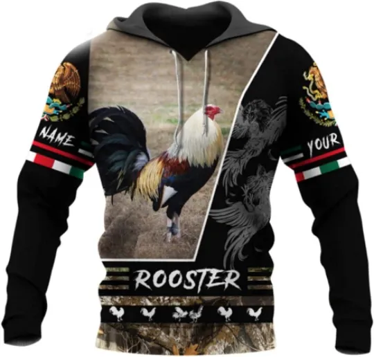 Discover Mexico Rooster Unisex 3D HOODIE Christmas Gift Halloween Gift Best Price Us Size