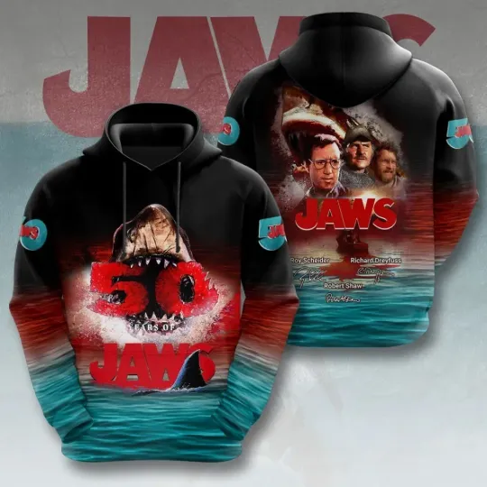 Discover Hot Trend Jaws 3D Hoodie Full Size gift Christmas For Friend