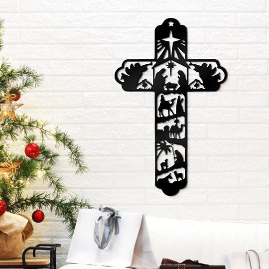 Discover Christ the Savior is Born Christmas Metal Sign - Star Navity Metal Sign -  Outdoor Sign - Entrance Porch Sign - Christmas Preparation Sign