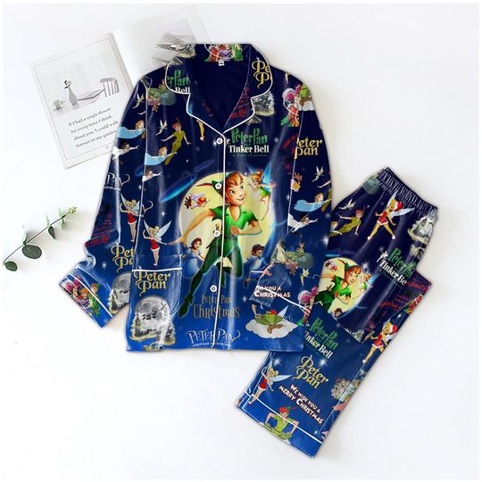 Discover Peter Pan Pajamas Set, Disney Peter Pan Holiday Pajamas, Disney Neverland Shirt, Tinker Bell Pajamas, Magic Kingdom Shirt