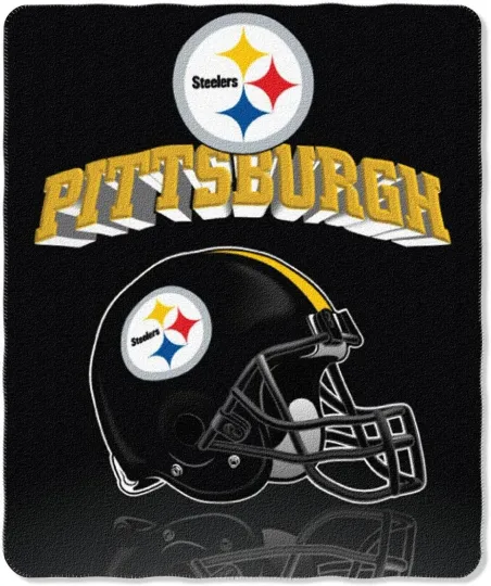 Discover football Pittsburgh Steeler Gridiron Light Weight Fleece Throw Blanket (50" X 60")