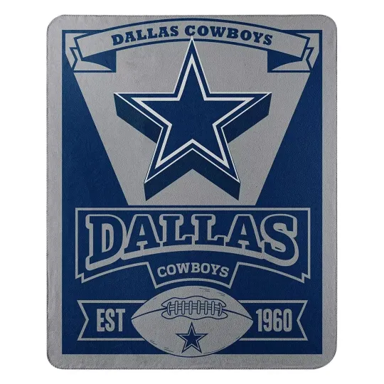 Discover football Dallas Cowboys "Marque" Light-Weight Fleece Throw Blanket (50" X 60")