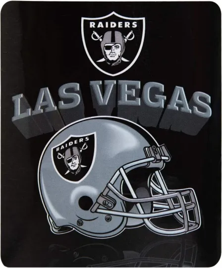 Discover football Las Vegas Raiders Gridiron Light Weight Fleece Throw Blanket (50" X 60")