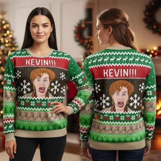 Discover Home Alone Ugly Christmas Sweater, Kevin Quote Sweater, 90s Xmas Movie Holiday Shirt, Home Alone Security Sweatshirt