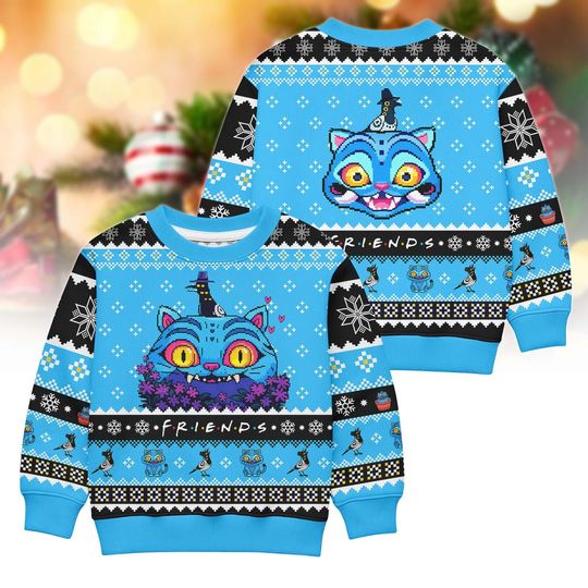 Discover Blue Tiger Ugly Christmas Sweater, Demon Tiger Xmas  Sweater, Kpop Movie Chirstmas Holiday Gift, Sweatshirt For Men And Women