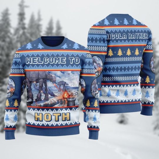 Discover Christmas Hoth Star Wars Ugly Sweater, Hoth Echo Base Sweater, Disneyland Xmas Sweatshirt, Custom Star Wars Movie Xmas Sweater For Kids