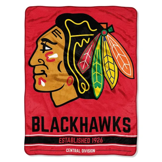 Discover NHL "Break Away" Super Plush Micro Raschel Throw Blanket (46" X 60")