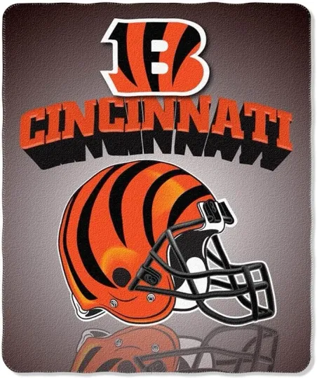 Discover football Cincinnati Bengals Gridiron Light Weight Fleece Throw Blanket (50" X 60")