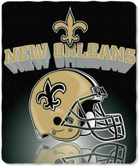 New Orleans Football Saints Fleece Throw Blanket