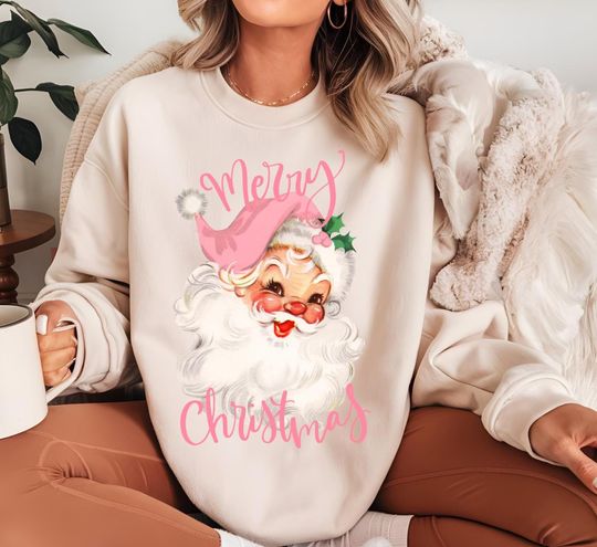 Discover Santa Retro Christmas Sweatshirts for Women Retro Christmas Matching Family Sweaters
