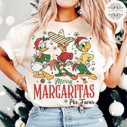 Discover Merry Margaritas Por Favor The Three Caballeros Disney Christmas Shirt, Disney Epcot Very Merry Christmas, Disney World Holiday Family