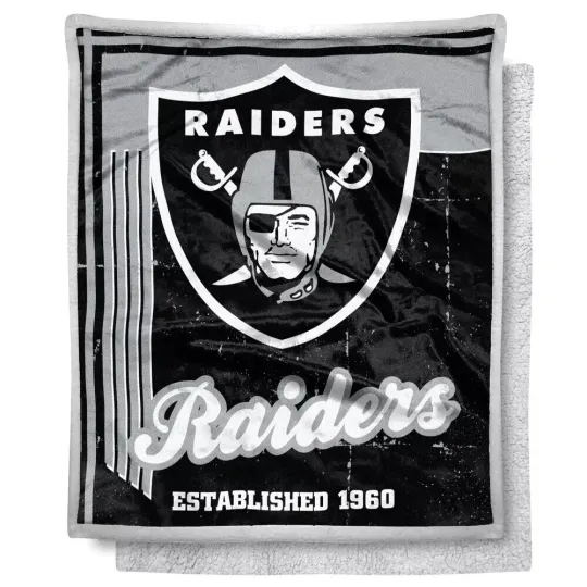 Discover Football Raiders "Old School" Throw Blanket