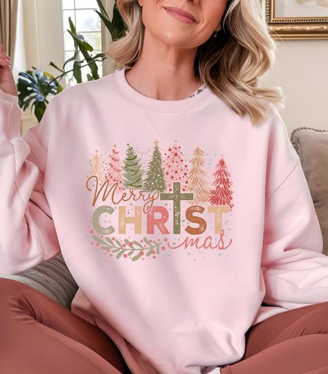 Discover Pink Tree Christmas Sweatshirt, Pink Christmas Sweaters