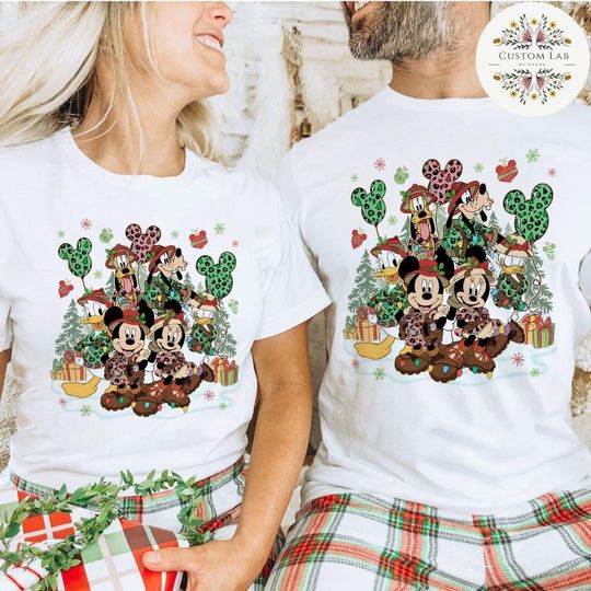 Discover Leopard Mickey and Friends Disney Christmas Animal Kingdom Shirt, Wild about Christmas Family Safari Trip, Disney World Disneyland Xmas