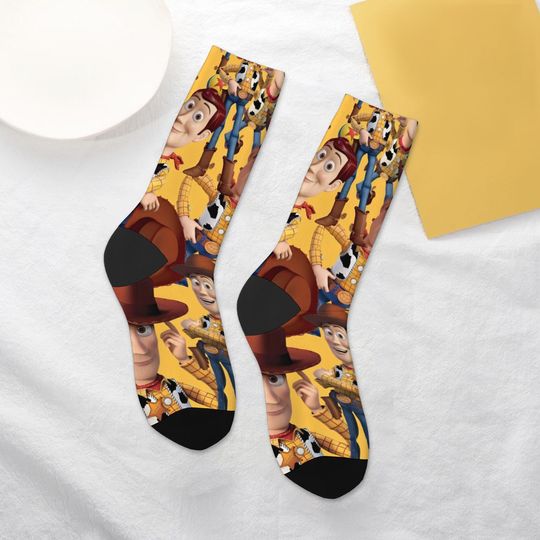 Discover Toy Story Woody Theme Harajuku Print Street Hip Hop Socks