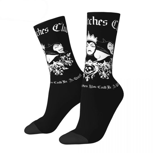 New Villains Socks Men's Women's Casual Bad Witches Club Group Socks