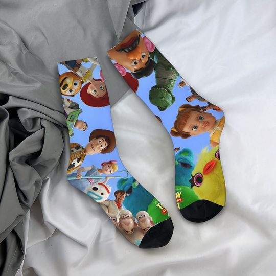 Colorful Toy Story Buzz Lightyear Woody  Skateboard Socks