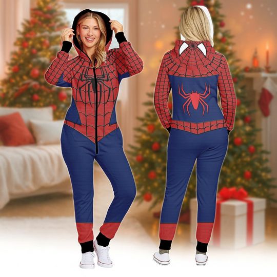 Discover Spider Man 2026 Cosplay Jumpsuit, Spiderman Kigurumi Onesie, Superhero Costume Pajamas, Spider Man Cosplay Jumpsuit, Xmas Gift