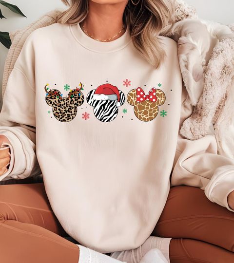 Discover Mickey and Friends Disney Animal Kingdom Christmas Shirt, Safari mode Christmas Sweatshirt