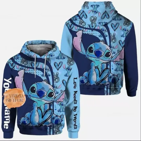 Discover Customized Stitch 3D HOODIE Halloween Day Gift Christmas Day Gift Us Size
