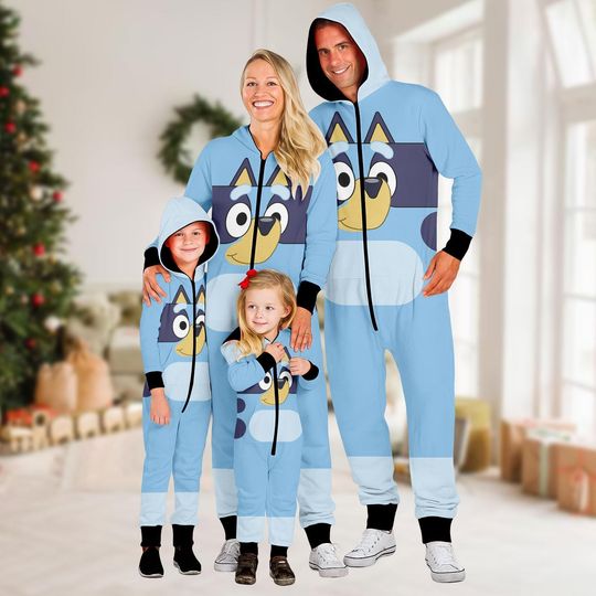 Discover Blue Dog Kigurumi Onesie, Dog Cartoon One-piece Pajama,  Jumpsuit, Movie Cosplay Loungewear, Christmas Gift