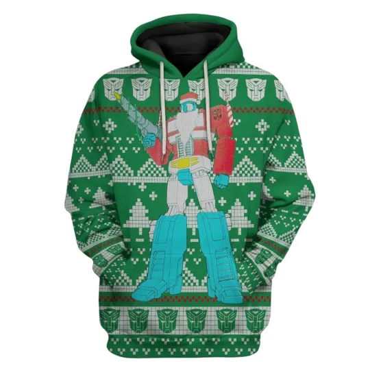 3D Optimus Prime Ugly Christmas Sweater Tshirt Hoodie Apparel