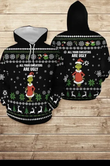 Discover Funny Character Christmas 3D Hoodie