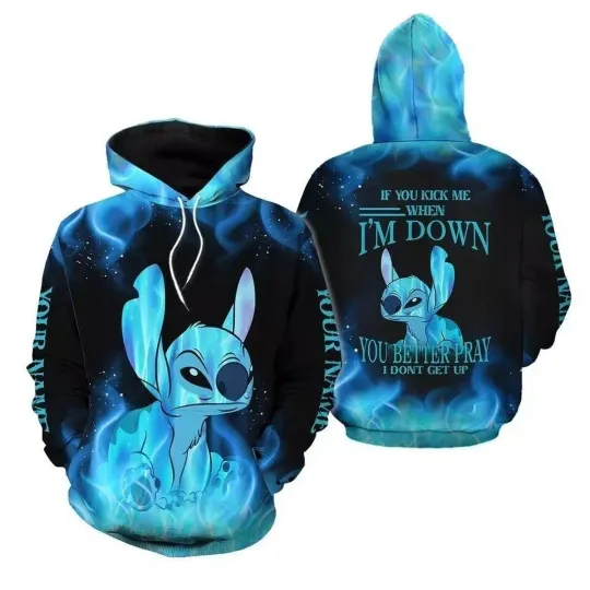 Discover Stitch If You Kick Me 3D HOODIE Halloween Gift Best Price Christmas Gift Us Size