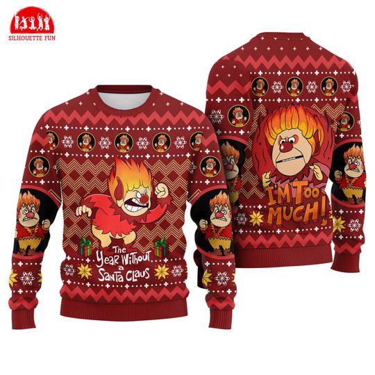 Discover Heat Miser Ugly Christmas Sweater, The Year Without A Santa Claus Christmas Sweatshirt, Holiday Christmas Sweater, Miser Brothers Christmas
