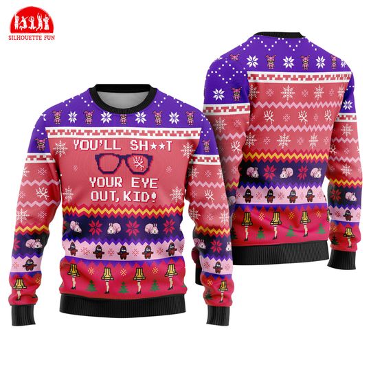 You'll Shoot Your Eye Out Christmas Ugly Christmas Sweater, A Christmas Story Christmas Sweater, Christmas Movie Sweatshirt, Xmas Gifts