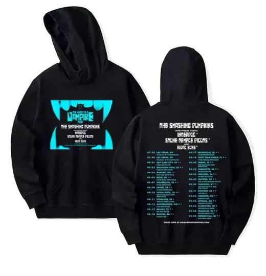 Discover The Smashing Pumpkins The World Is A Vampire Tour 2023 Double Sided Hoodie