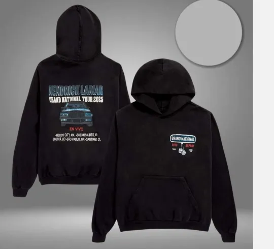 Kendrick Lamar 2025 Grand National Tour Double Sided Hoodie