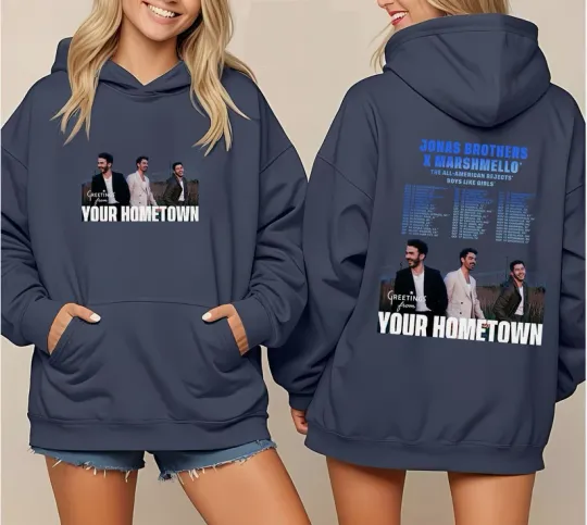 Jonas Brothers Greetings From Your Hometown Tour 2025 Concert Hoodie